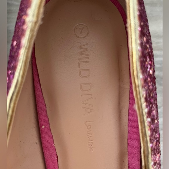 Pink/gold sparkle heels, never worn - Picture 3 of 3